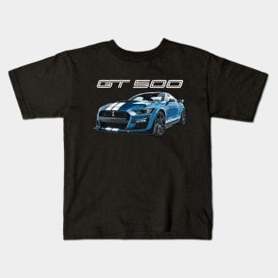 GT500 PERFOMANCE BLUE SHELBY COBRA Kids T-Shirt